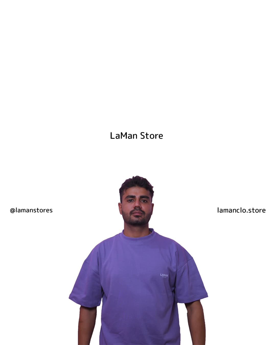 LAMAN 320 GSM 100% Cotton Oversized Unisex T-Shirt –  Tailored Fit, Half Sleeve, Lavender Color